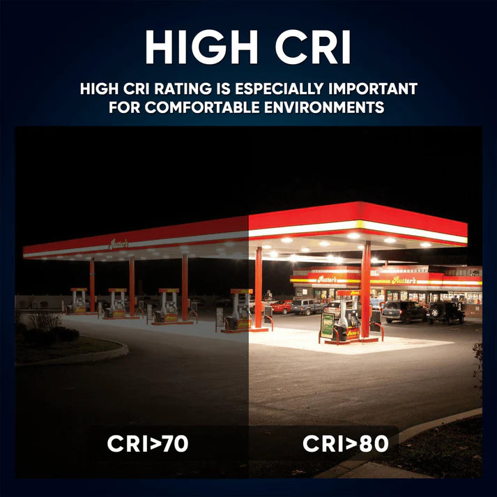 150 Watt LED Canopy Light, 5700K, 19000LM, AC100-277V, DLC Premium Recessed Surface Mount, For High Bay Carport, Gas Stations, Indoor Parking, Underpasses, Loading Docks, Outdoor Area Light