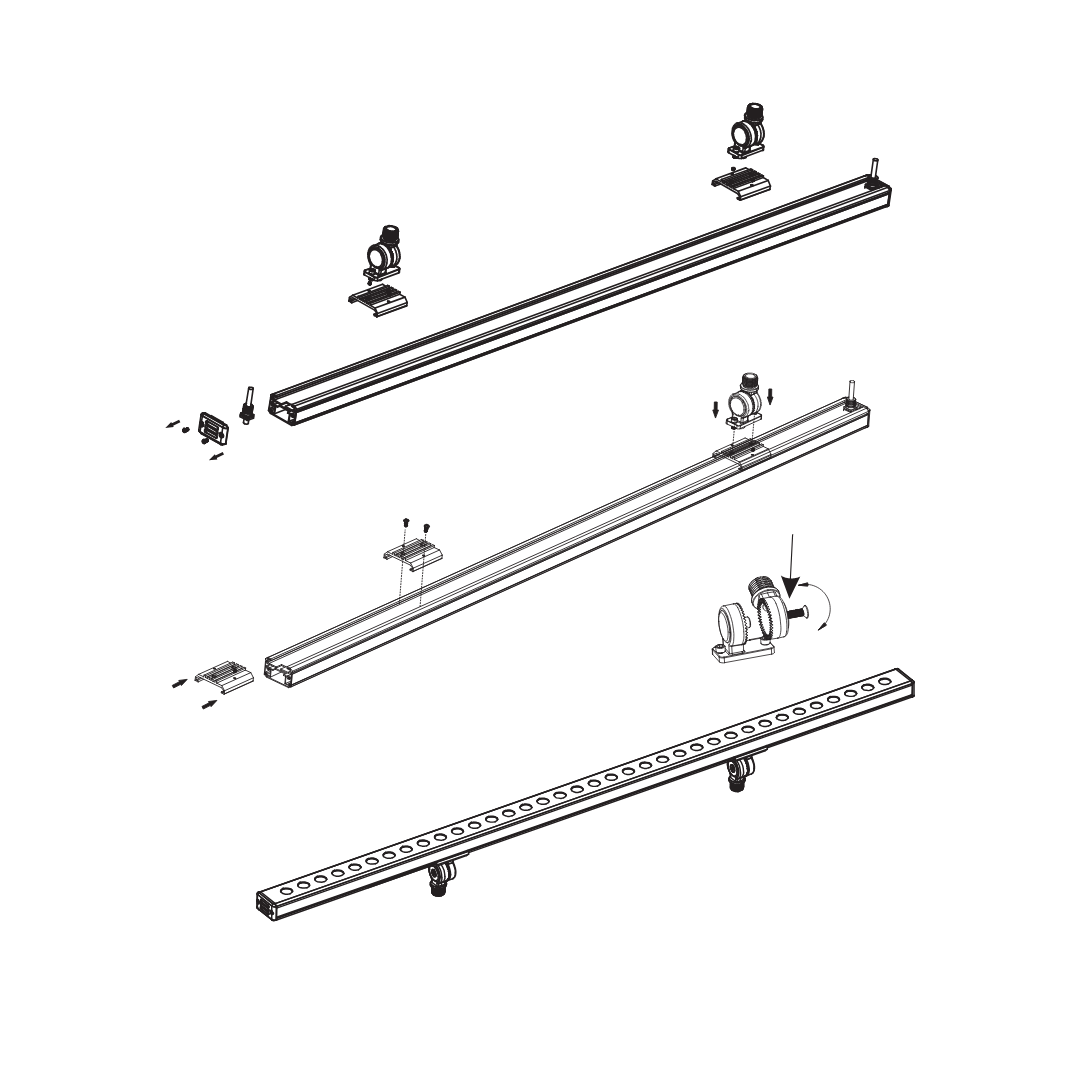 4ft, 36WWall Washer Light (RGBW)