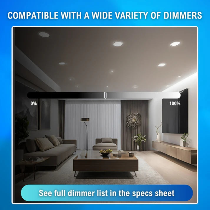 12W 6'' LED Slim Downlight 5CCT