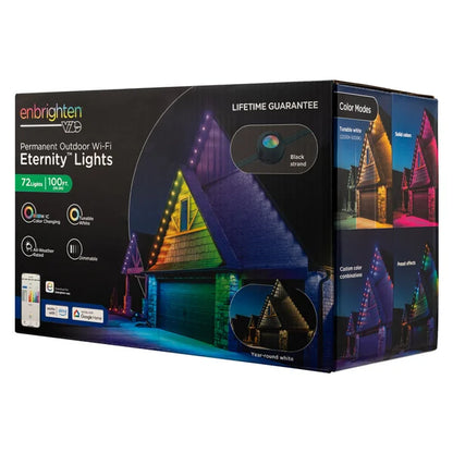 100ft Permanent Outdoor Wi-Fi RGB Lights