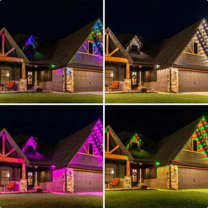 100ft Permanent Outdoor Wi-Fi RGB Lights
