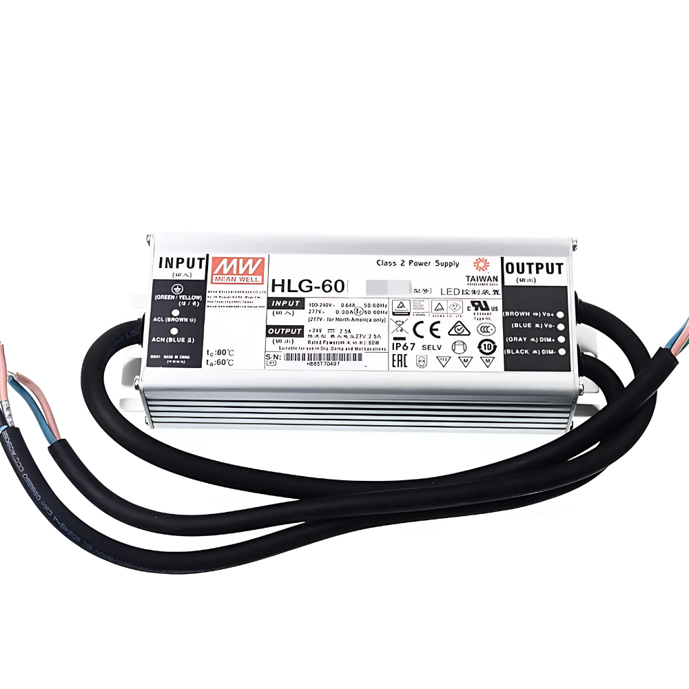 HLG-60H-24A LED Driver | 24V LED Power Supply | 24V LED Transformer