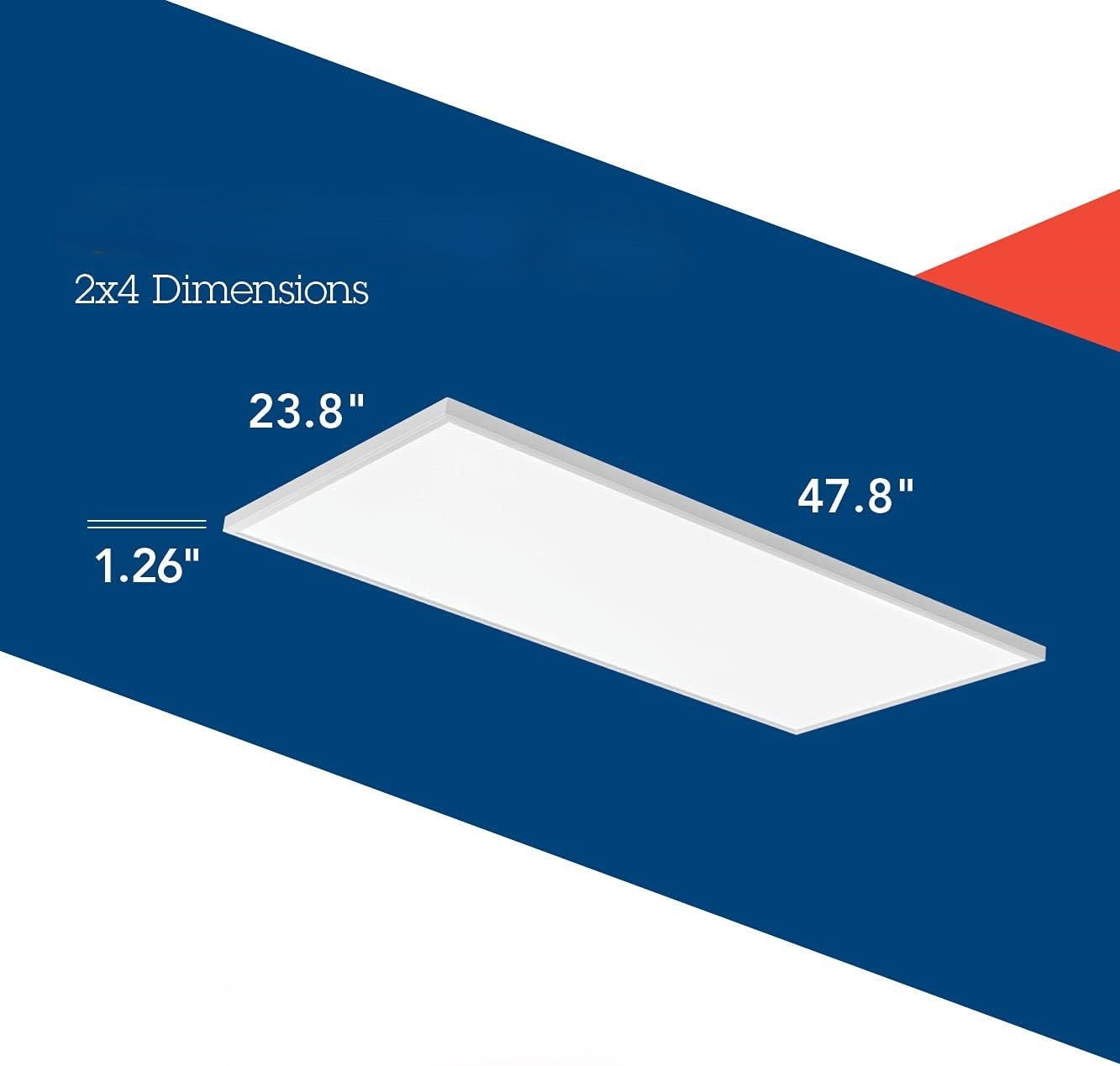 LED 2x4 Panel Light | Wattage Tunable: 30W, 40W, 50W  | CCT | Pack of 2 - 34.99 each