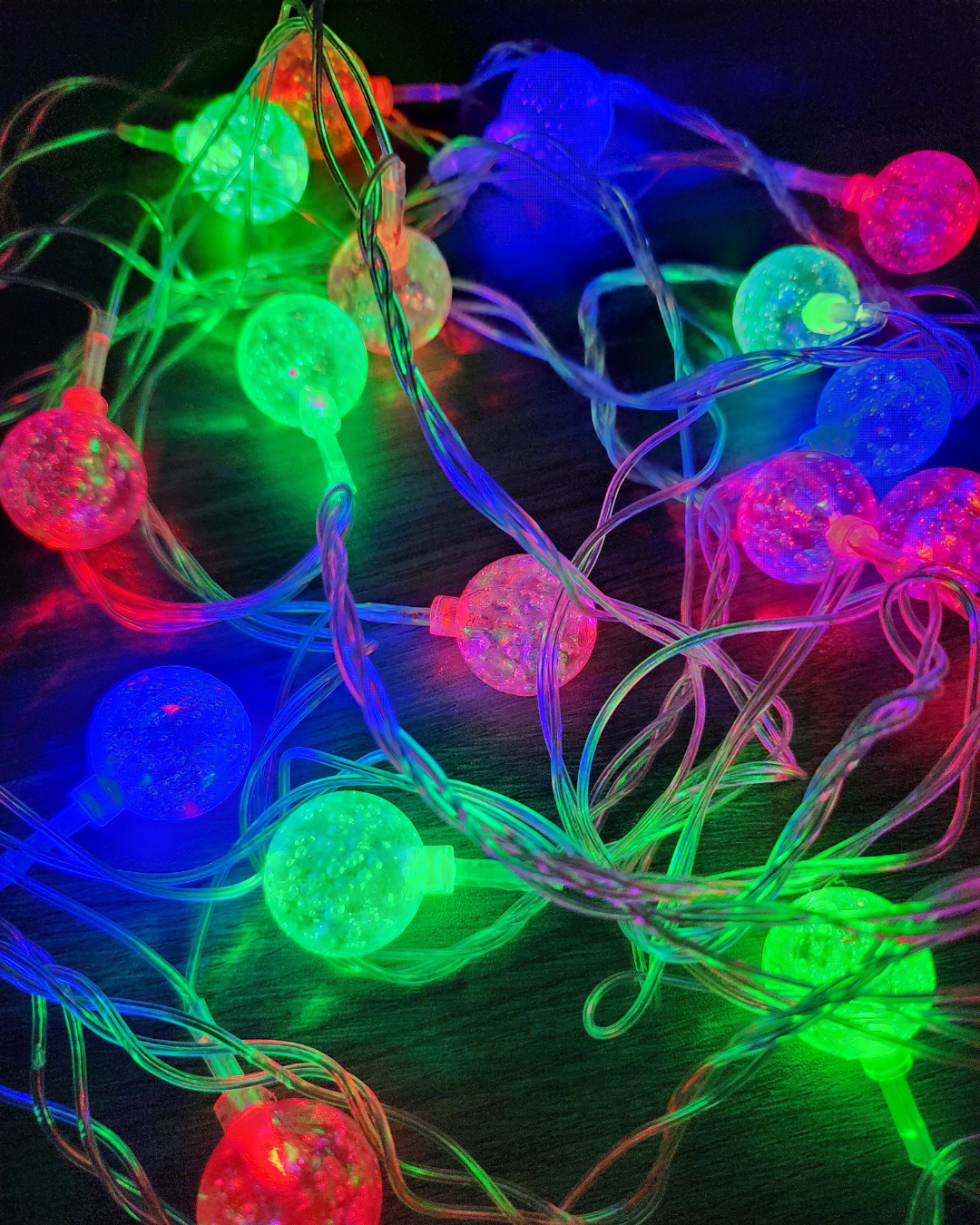 Guirnalda de luces LED RGB de 4,8 m para vacaciones - Bola