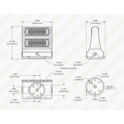 Rotatable LED Wall Pack - Up to 250 MH Equivalent - Up to 11,200 Lumens - 5000K